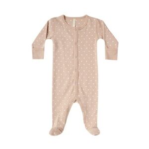 Quincy Mae Petal Heart Footed Onesie 6/12m